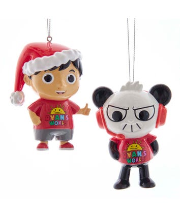 Ryan's World™ Panda and Ryan Ornaments, 2 Assorted