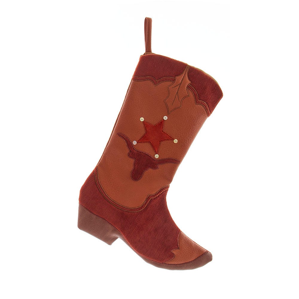 Elvis Presley With Snowflake Applique Red Christmas Stocking 