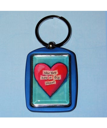 NYC Photo Key Chain With Heart Design Souvenir