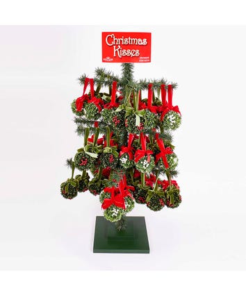 Christmas Kisses Mistletoe Ball With Display Tree, 54-Piece Set