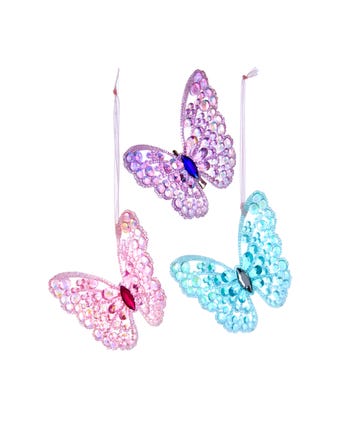 Butterfly Ornaments, 3 Assorted