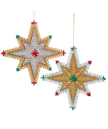 Star Ornaments, 2 Assorted