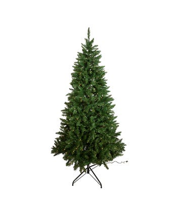 7' Pre-Lit Clear Incandescent Point Pine Tree