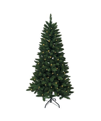 6' Pre-Lit Clear Incandescent Point Pine Tree