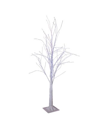 4' Pre-Lit Cool White Fairy LED Winter White Twig Tree