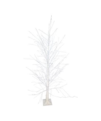 6 Foot Pre-Lit Cool White LED Winter White Twig Tree