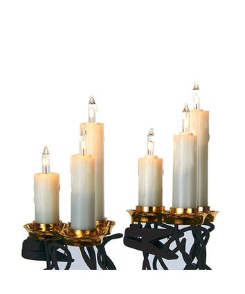 16.5' UL 15-Light White Triple Candle Light Set