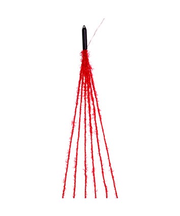 7' 120-Light Red Fuzzy Multi-Strand With Red LED Cascade Light