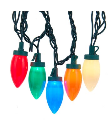 17' UL 25-Light Multicolored LED C9 Bulb Light Set