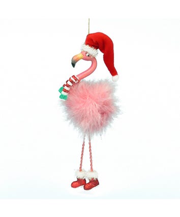 Flamingo With Dangle Legs Ornament